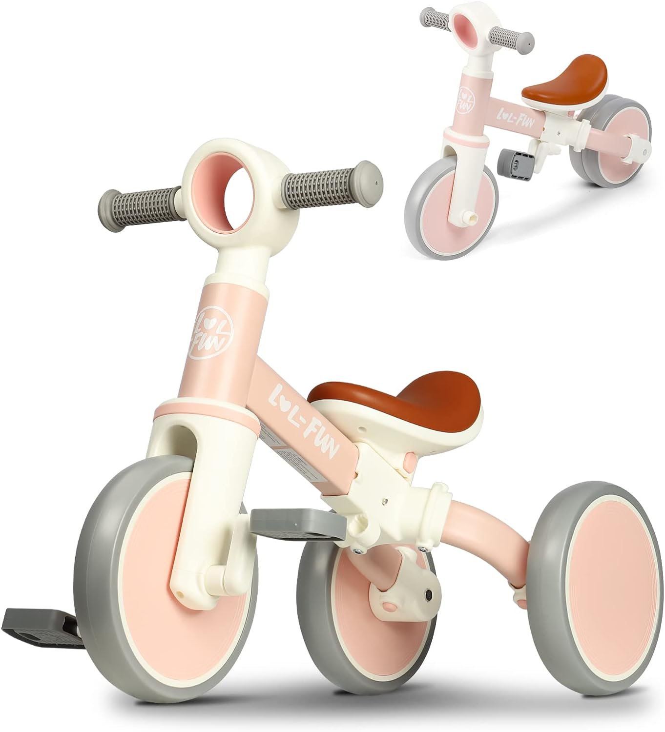 Baby Balance Bike for 1 2 Year Old Boys Girls Gift. 4 in 1 Kids Tricycle for Toddlers 1-3 with Easy Assembly Removable Pedal
