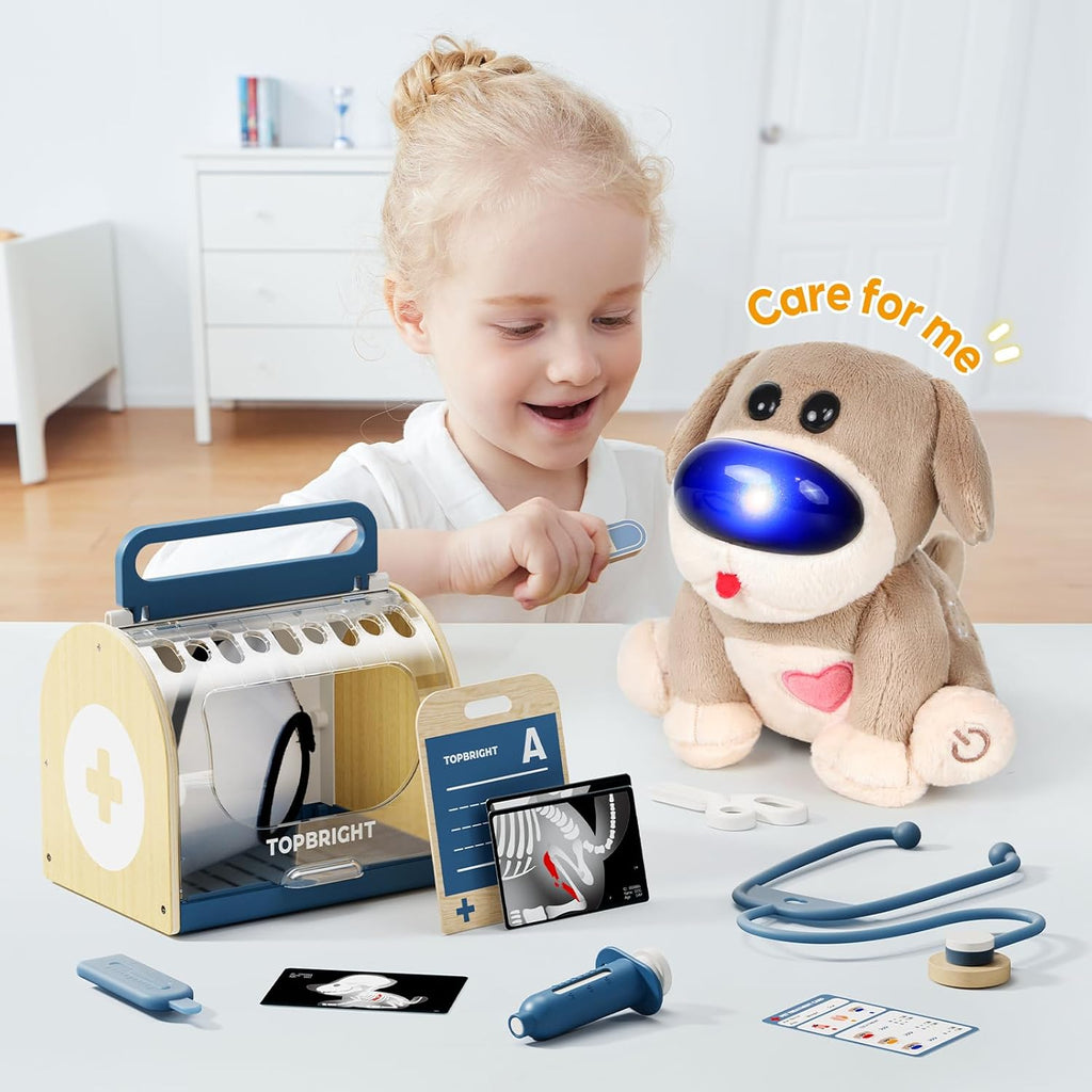 Doctor Kit for Toddlers 3-5, Pretend Veterinarian Playset for Kids, Kids Doctors Vet Play Set for 3 4 5 Year Girls Boys Toys Gifts