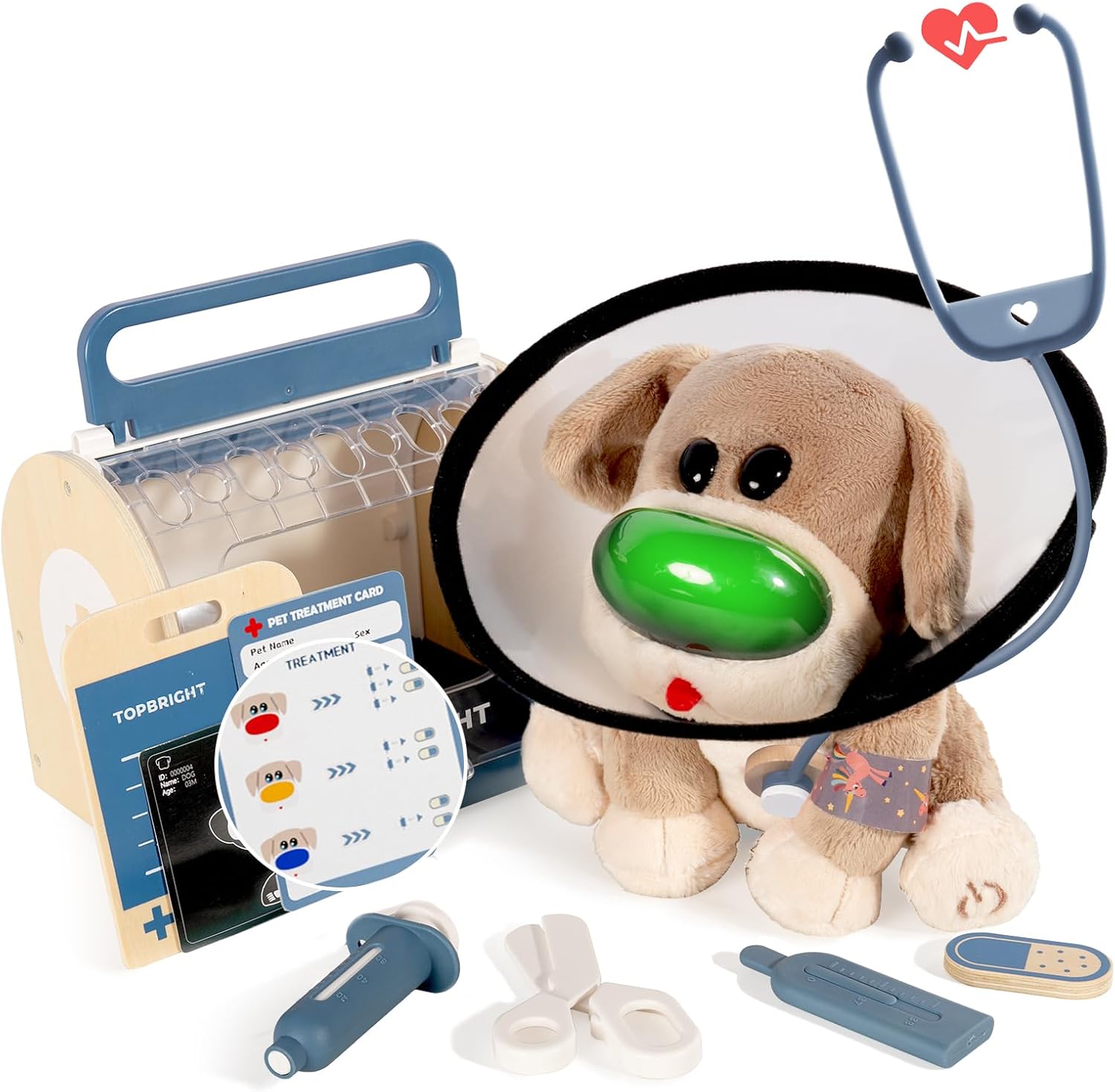 Doctor Kit for Toddlers 3-5, Pretend Veterinarian Playset for Kids, Kids Doctors Vet Play Set for 3 4 5 Year Girls Boys Toys Gifts